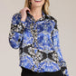 Chloe Charmeuse Draped Top - Multi Tops Tyler Boe   