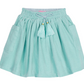 Circle Skirt - Aqua Velvet Girls Skirts + Bloomers Bisby   