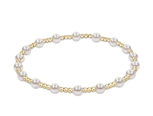 Classic Sincerity Pattern 4mm Bead Bracelet - Pearl Bracelets enewton   