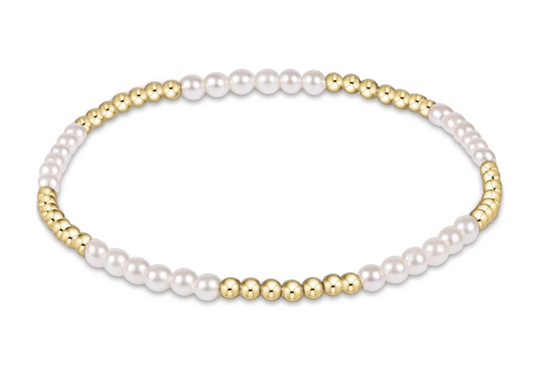 Classic Blissful Pattern 2.5mm Bead Bracelet - 3mm Pearl Bracelets enewton   