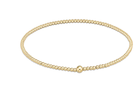 Classic Gold 2mm Bead Bangle Bracelets enewton   