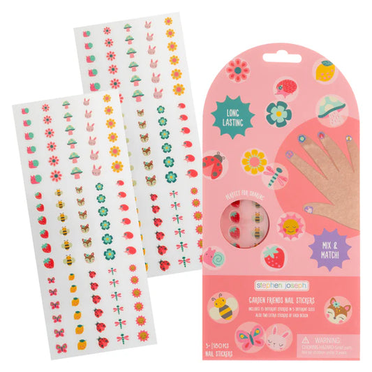 Clear Nail Stickers - Garden Friends Kids Misc Accessories Stephen Joseph