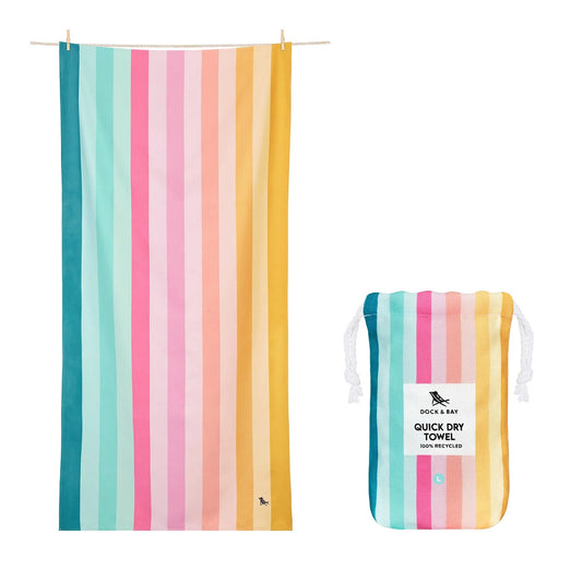 Large Quick Dry Towel - Coastal Candy Textiles Dock & Bay