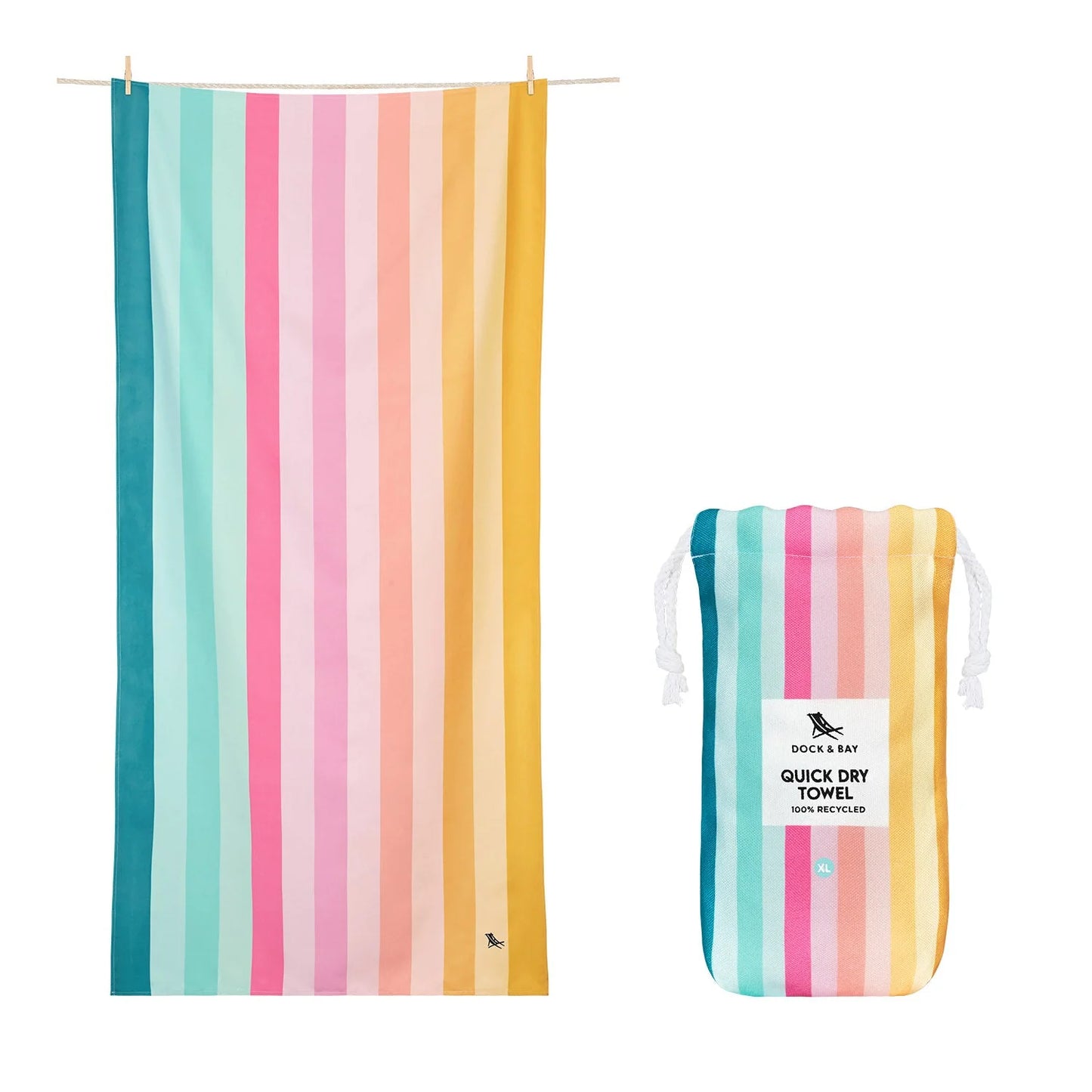 XL Quick Dry Towel - Coastal Candy Textiles Dock & Bay