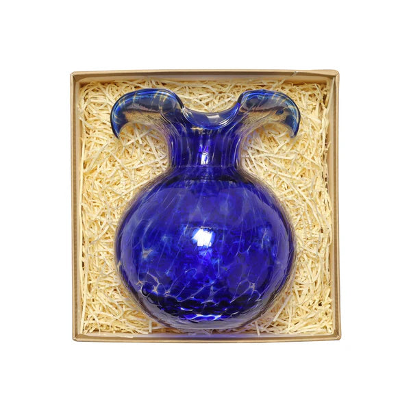 Hibiscus Glass Cobalt Tortoiseshell Bud Vase Kitchen + Entertaining Vietri   