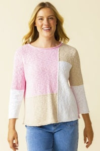 Yin Yang Colorblock Pullover - Carnation Sweatshirts + Pullovers Habitat