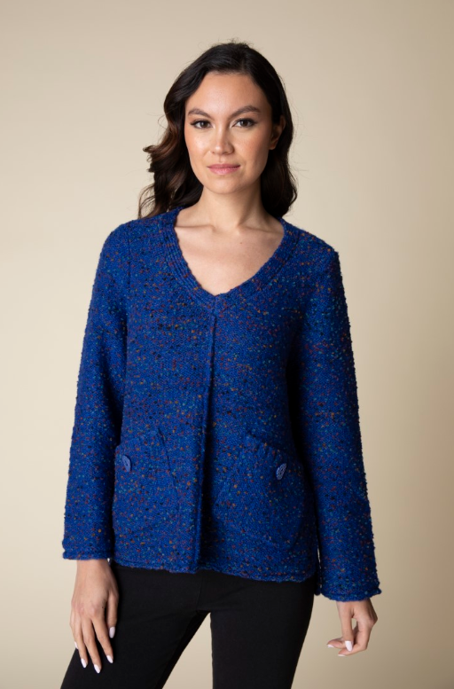 Confetti Swing Pocket Pullover - Sapphire Sweaters Habitat   