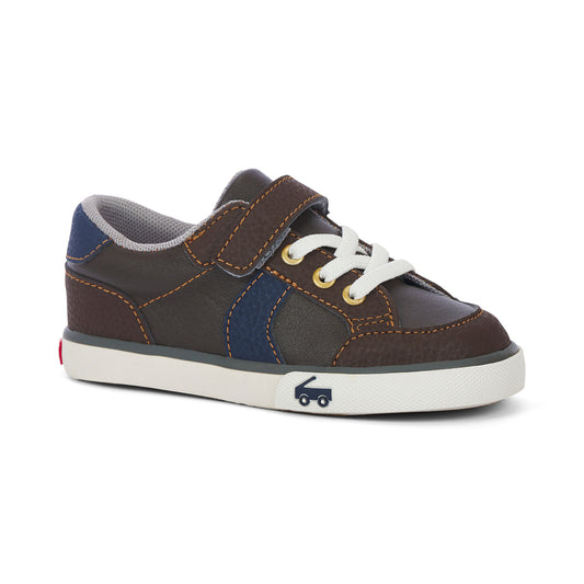 Connor - Brown Leather Boys Shoes See Kai Run   