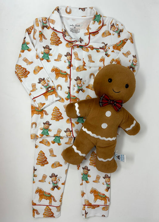 Organic Cotton Christmas Pajamas - Cookie Round Up Kids Pajamas Nola Tawk   