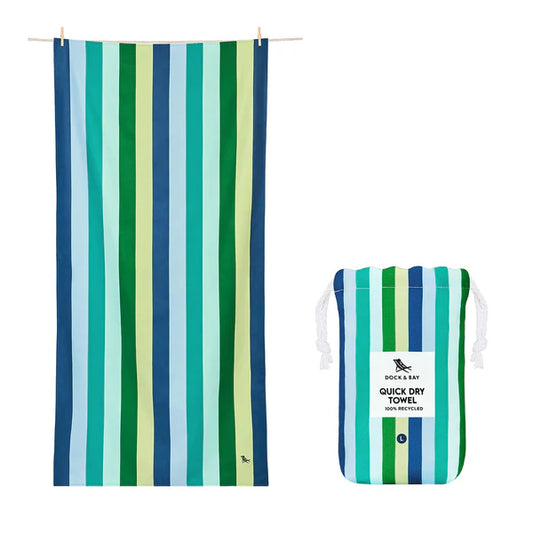 Large Quick Dry Towel - Cool Lagoon Textiles Dock & Bay