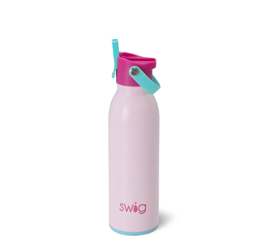 Cotton Candy Flip + Sip Water Bottle (16oz) Insulated Drinkware Swig   