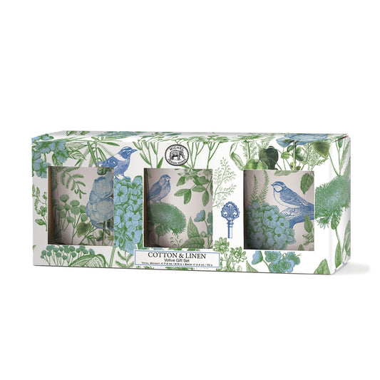 Cotton & Linen Votive Gift Set Candles Michel Design Works