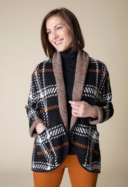 Cozy Cabin Knits Cozy Cardi - Black Sweaters Habitat   