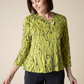 Cozy Rib Wavy Dots Crossover V-Neck - Pear Tops Habitat   