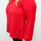 Crinkle Crepe Solid Side Button Pullover - Apple Sweatshirts + Pullovers Habitat   