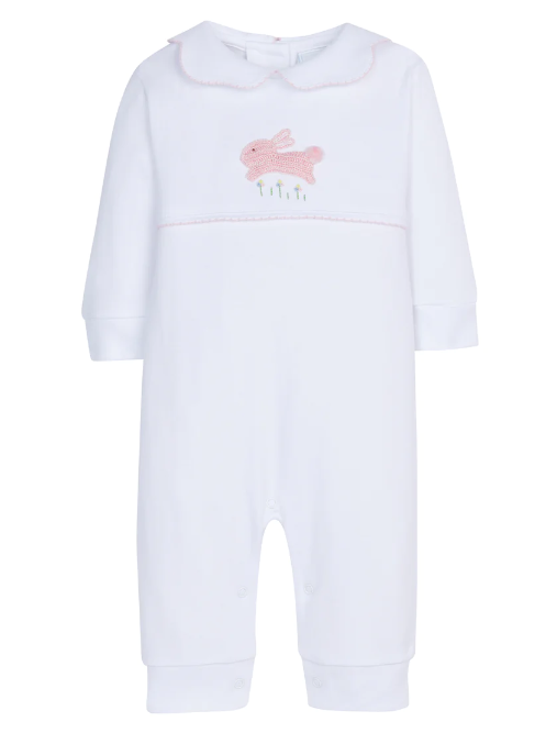 Crochet Playsuit - Pink Bunny Baby Sleepwear Little English   