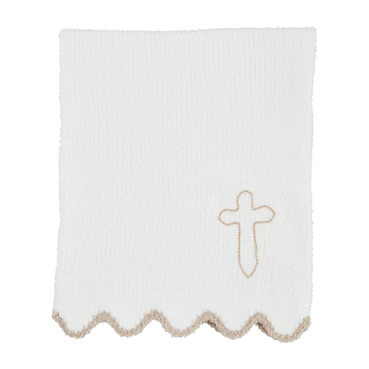 Cross Scallop Blanket Baby Accessories Mudpie