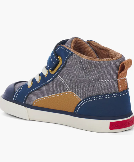 Dayton - Gray Denim Boys Shoes See Kai Run   