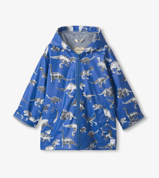 Dino Extinction Zip Up Rain Jacket Boys Outerwear Hatley