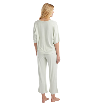 Dream Relaxed V-Neck w/ Capri Lounge Set - Sage Pajamas Softies   