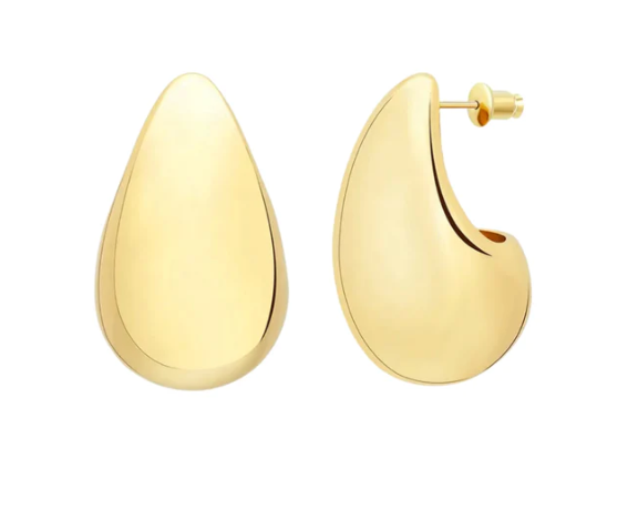 Drop Studs Gold Earrings HJane Jewels   