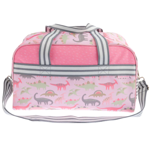 Duffle Bag - Pink Dino Kids Backpacks + Bags Stephen Joseph   