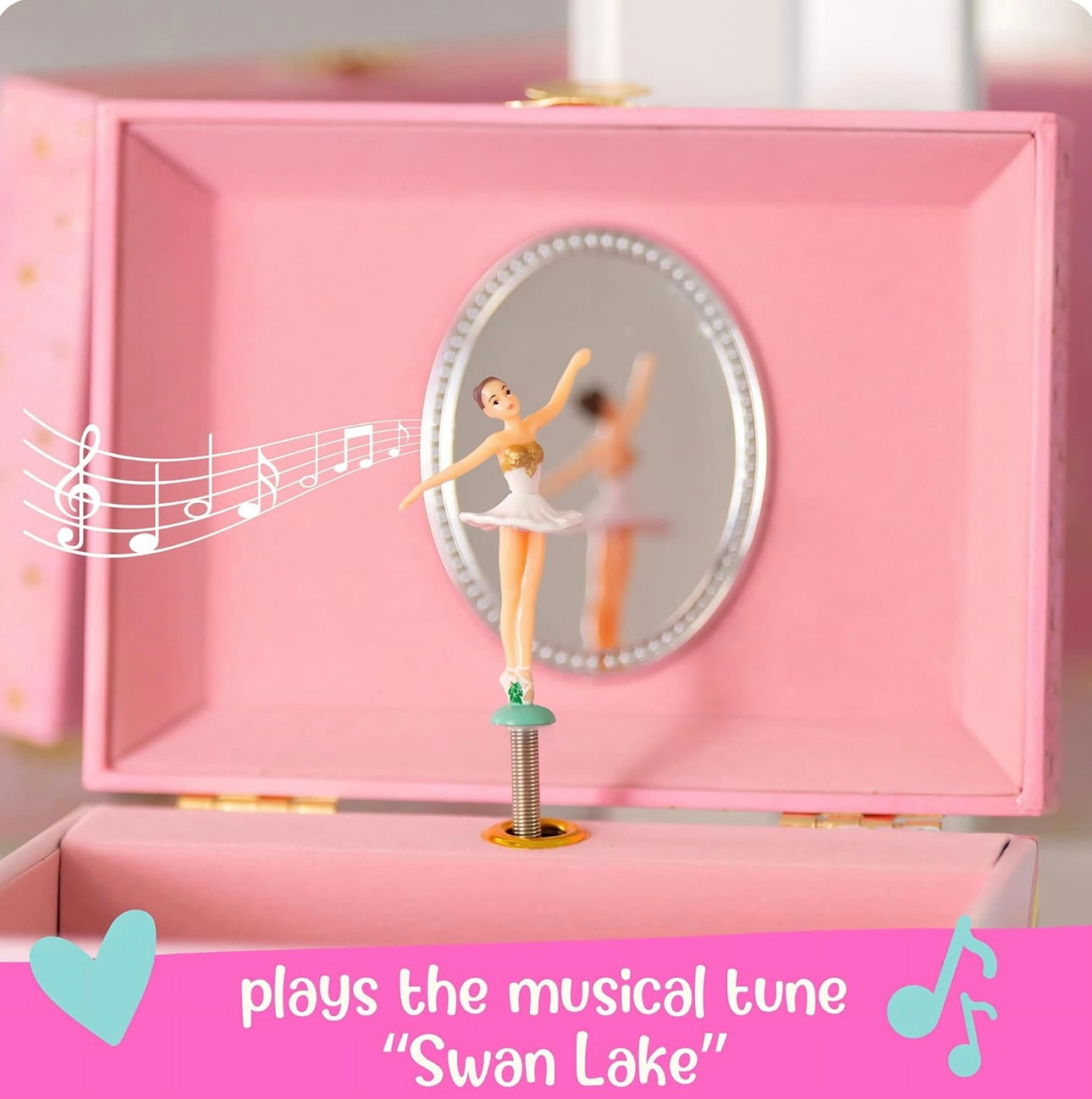 Ballerina Musical Jewelry Box 2-Drawer Toys U.S. Toy Company