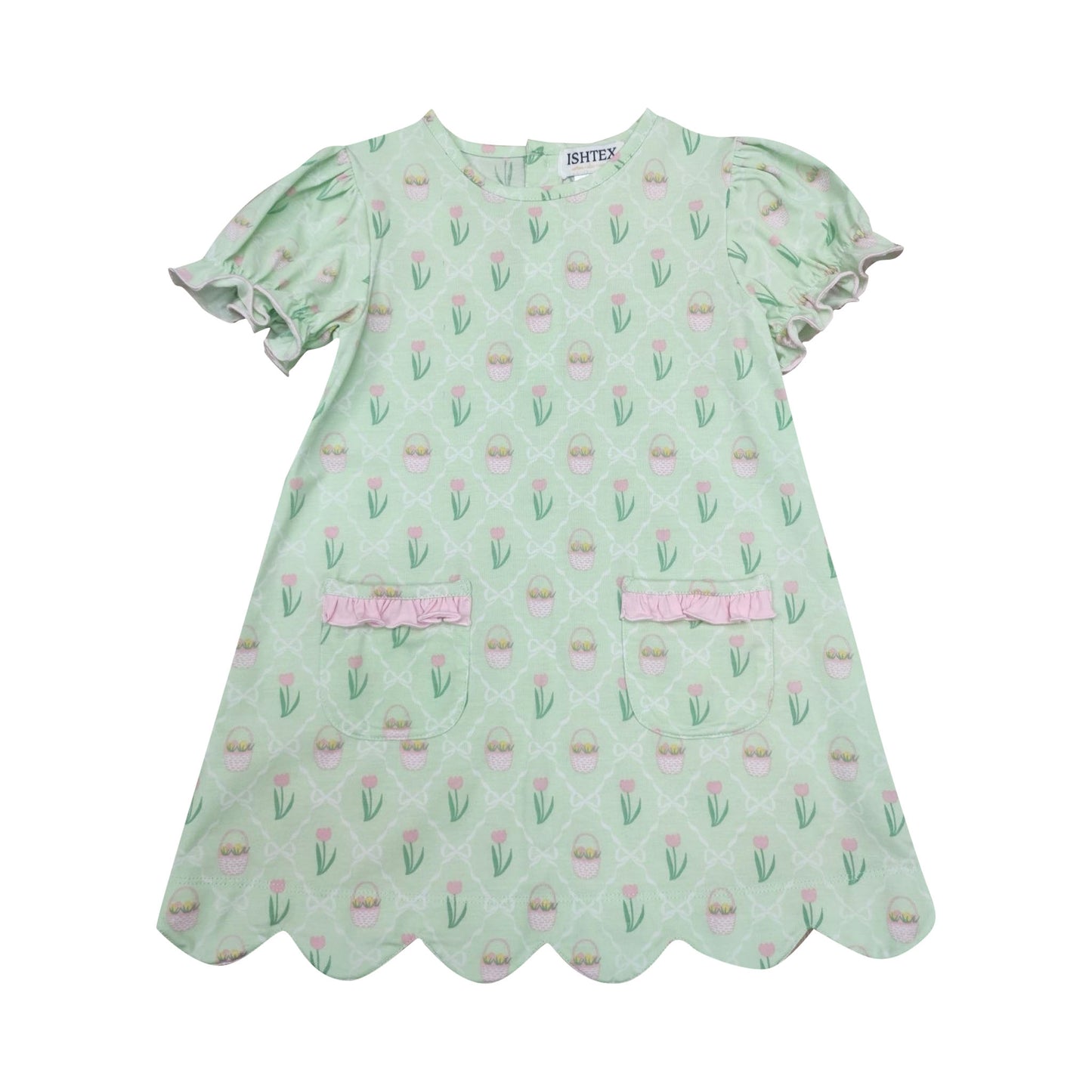 Easter Basket Girl's A-Line Dress Girls Play Dresses Ishtex