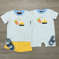 Easter Time Applique Boys Romper Boys Bubbles + Rompers Millie Jay