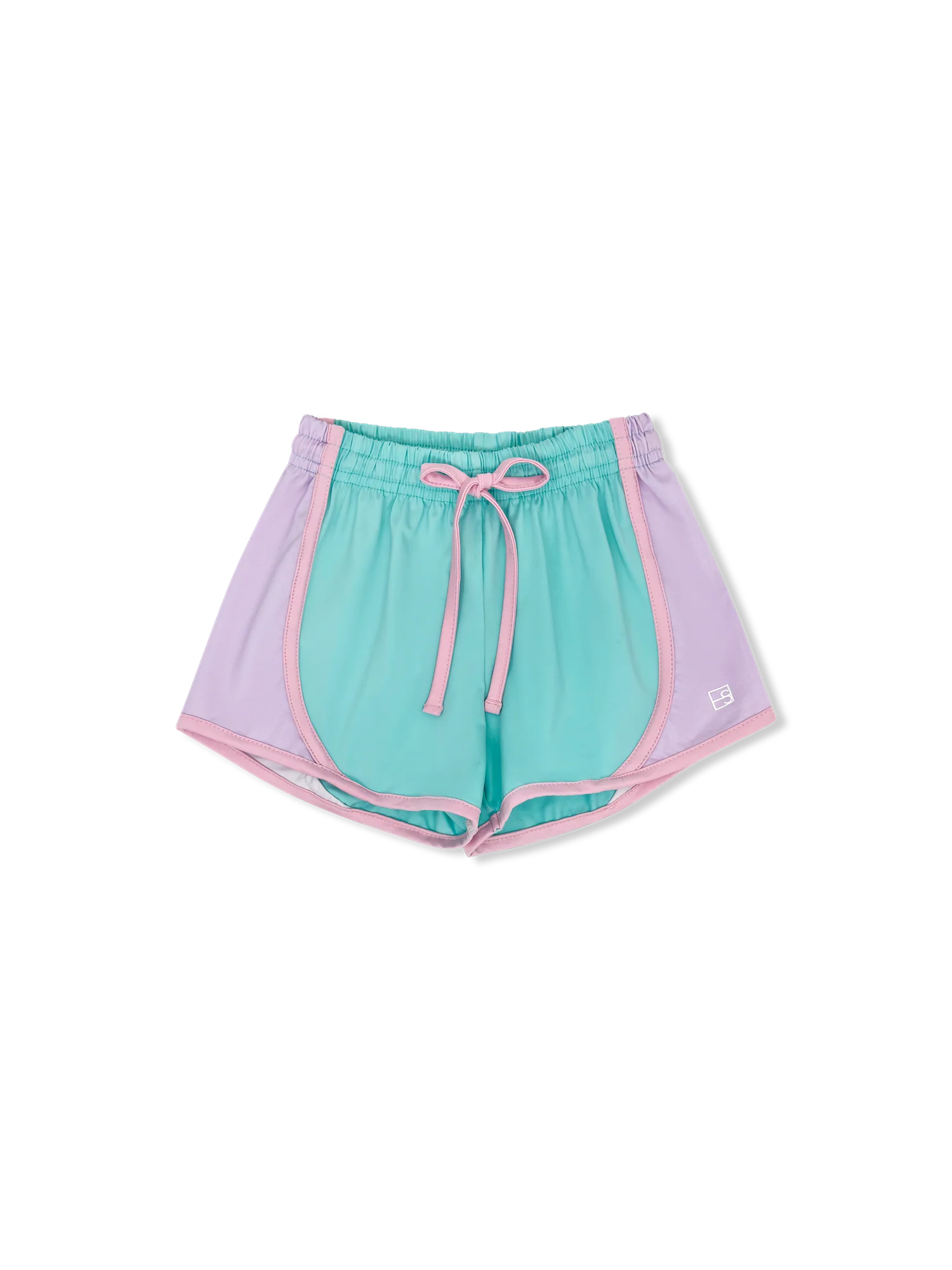 Elise Short - Totally Turquoise/Petal Purple Girls Shorts Set Athleisure