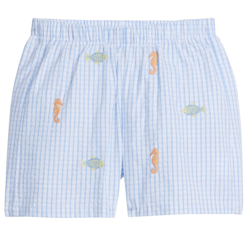 Embroidered Basic Short - Fish Boys Shorts Little English