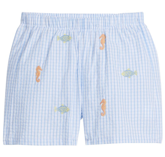 Embroidered Basic Short - Fish Boys Shorts Little English