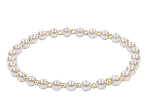 Extend Classic Grateful Pattern 4mm Bead Bracelet - Pearl Bracelets enewton   