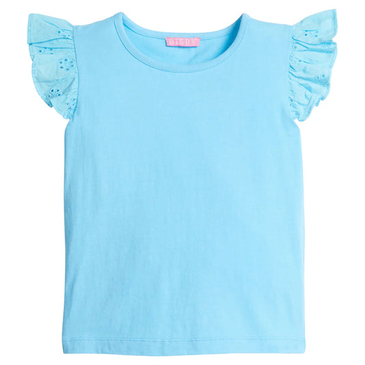 Eyelet Tank - Aqua Girls Tops + Tees Bisby