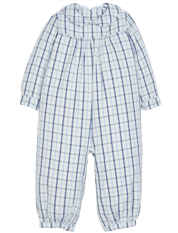 Finn Longall - Blue Ridge Plaid Boys Bubbles + Rompers Little English   