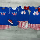 Americana Bow Applique Bloomer Set Girls Bubbles + Rompers Millie Jay