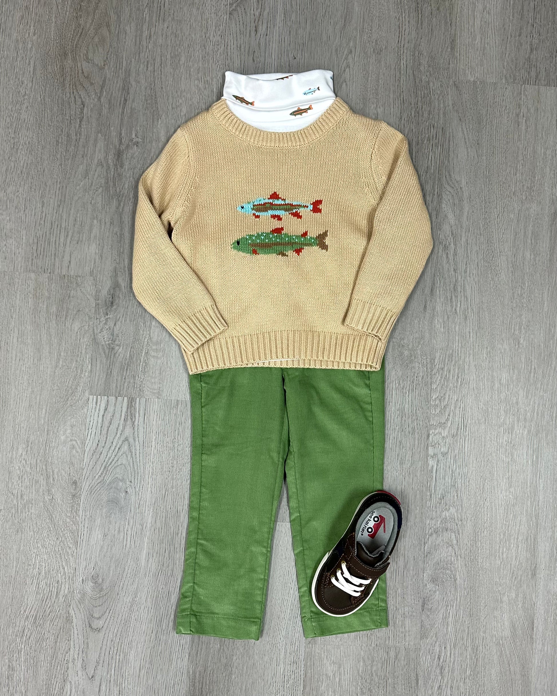 Printed Turtleneck - Fish Boys Tees Little English   