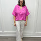 Flowy Popover S/S Shirt - Flamingo Tops Tribal