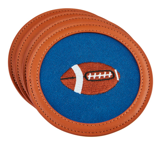 Football Emblem Icon Coaster Home Decor Mudpie   