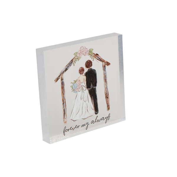 Forever Acrylic Wedding Plaque Kitchen + Entertaining Mudpie