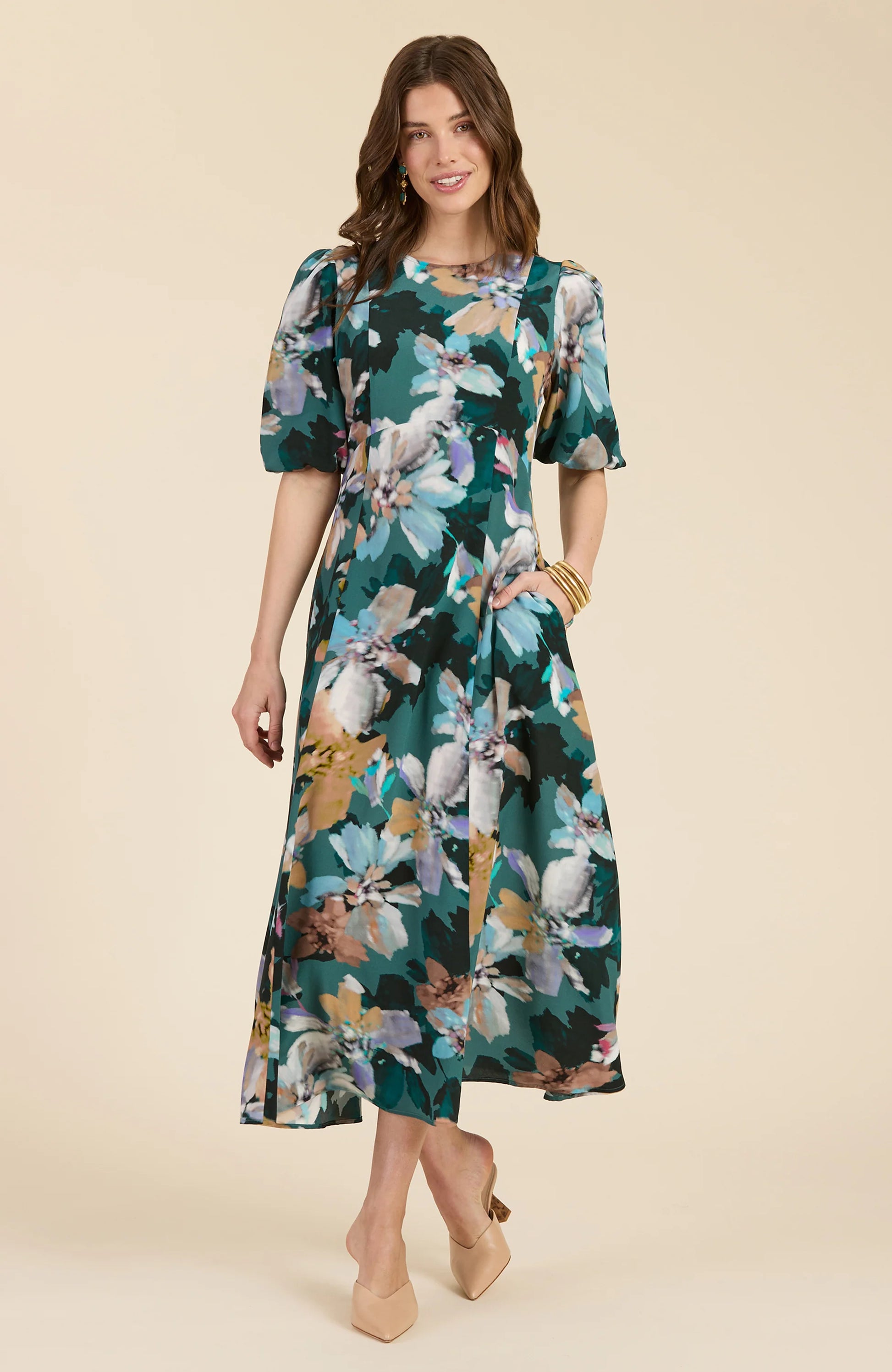 Frankie Silk Watercolor Long Dresses Tyler Boe   