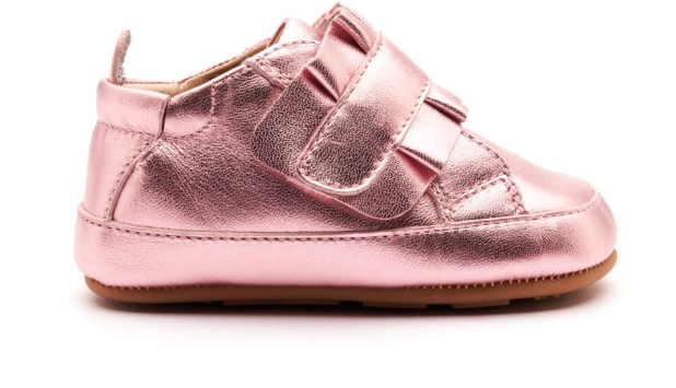 Frilly Baby Pink Frost/Gum Sole Girls Shoes Old Soles   
