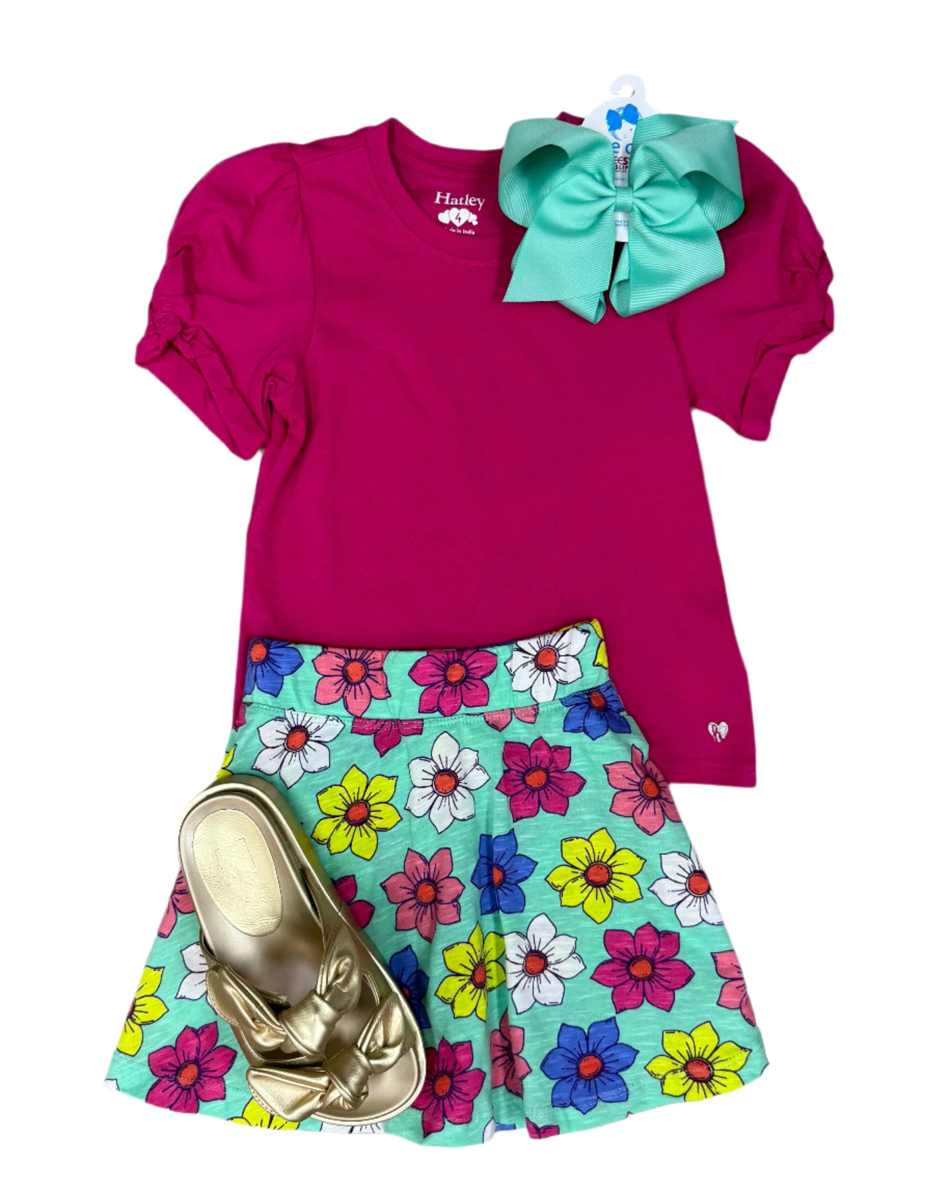Happy Flowers Floaty Skort Girls Skirts + Bloomers Hatley