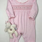 Girl's Emma Pink Floral Print Footie Baby Sleepwear Petit Bebe   