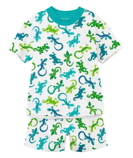 Boy's Short Pajamas - Gecko Kids Pajamas Sarah's Prints   