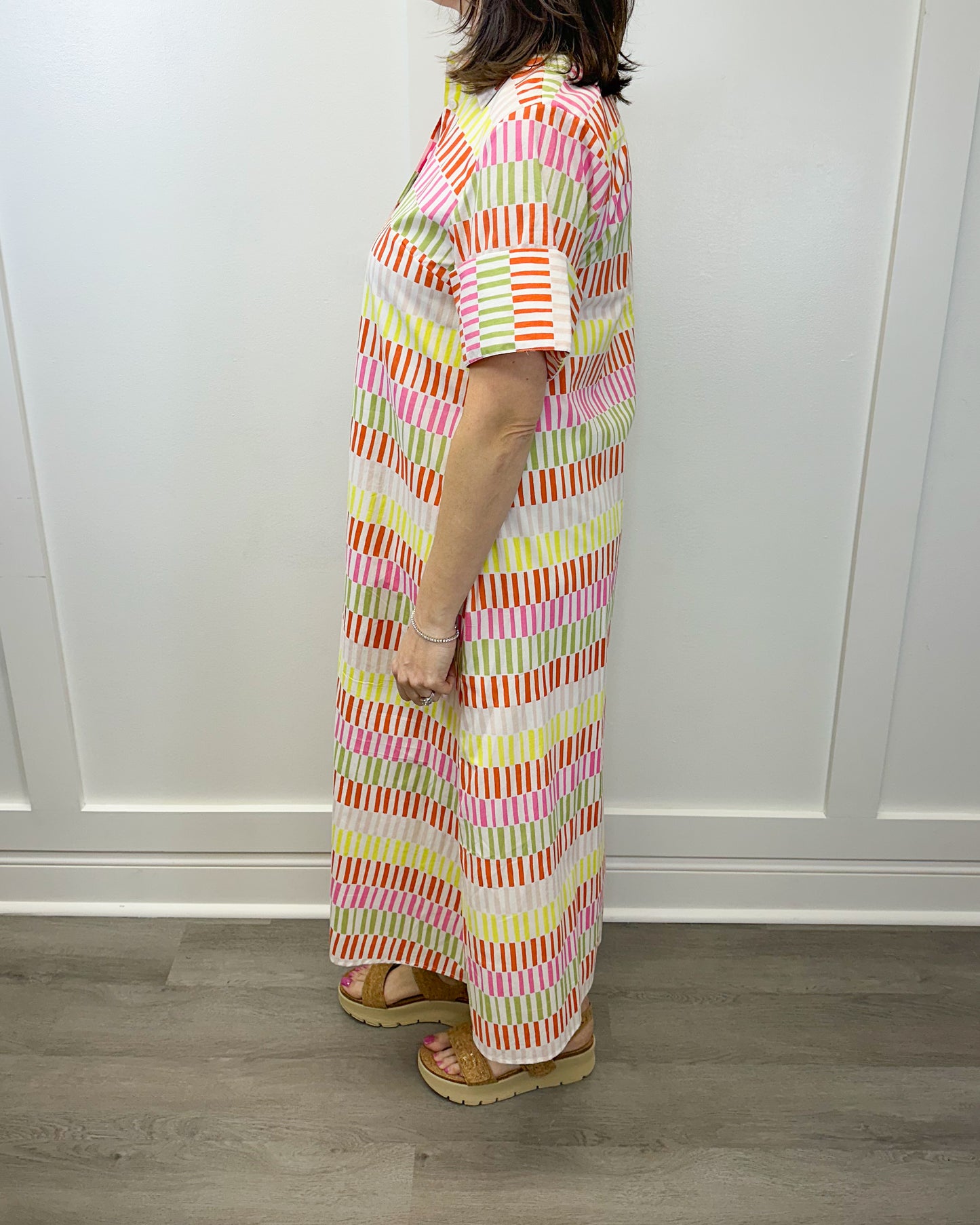Gibbons Dress - Sherbert Stripes Long Dresses Livro