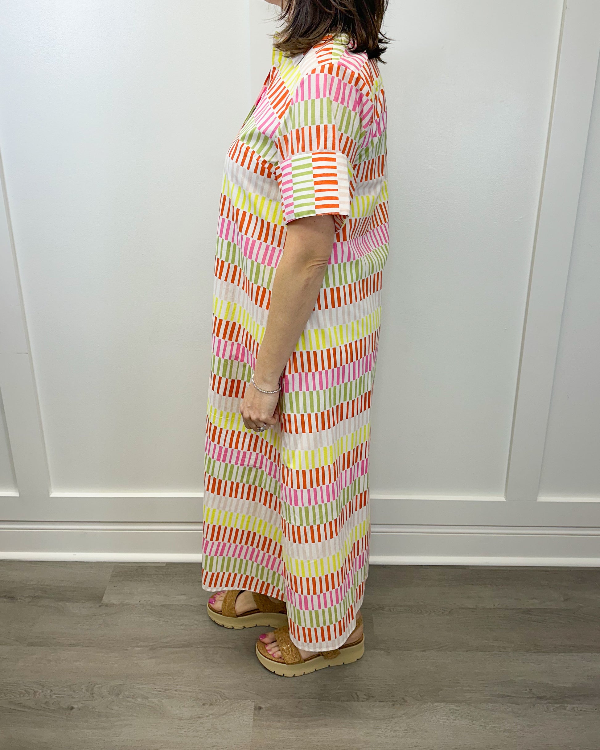 Gibbons Dress - Sherbert Stripes Long Dresses Livro