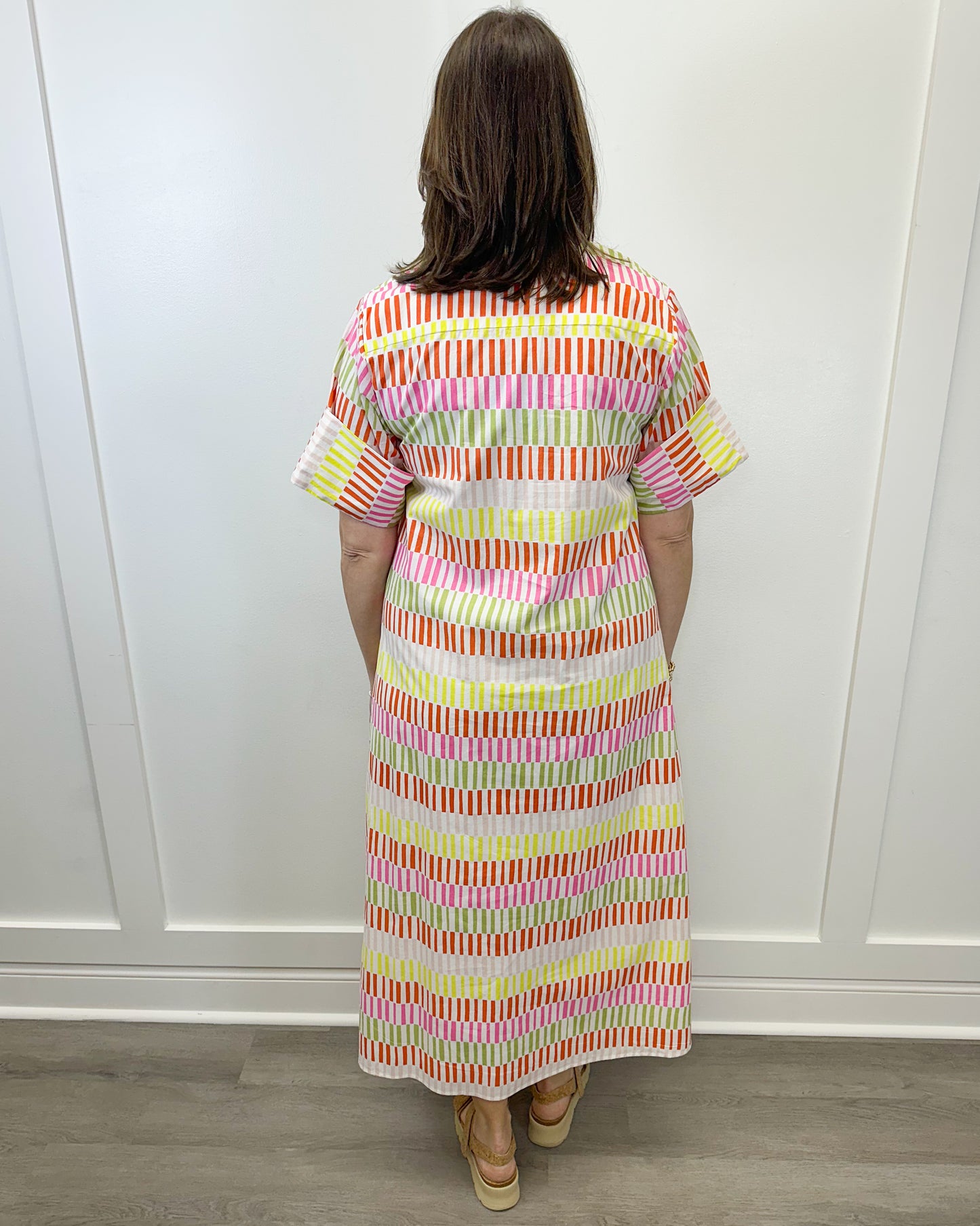 Gibbons Dress - Sherbert Stripes Long Dresses Livro