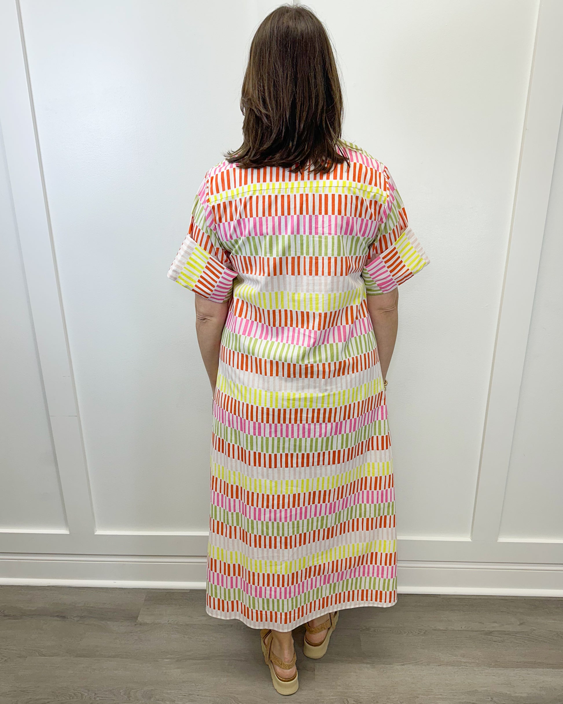 Gibbons Dress - Sherbert Stripes Long Dresses Livro