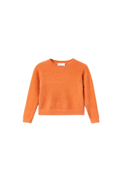 Orange Knitted Girl's Sweater Girls Sweaters + Sweatshirts Compagna Fantastica   